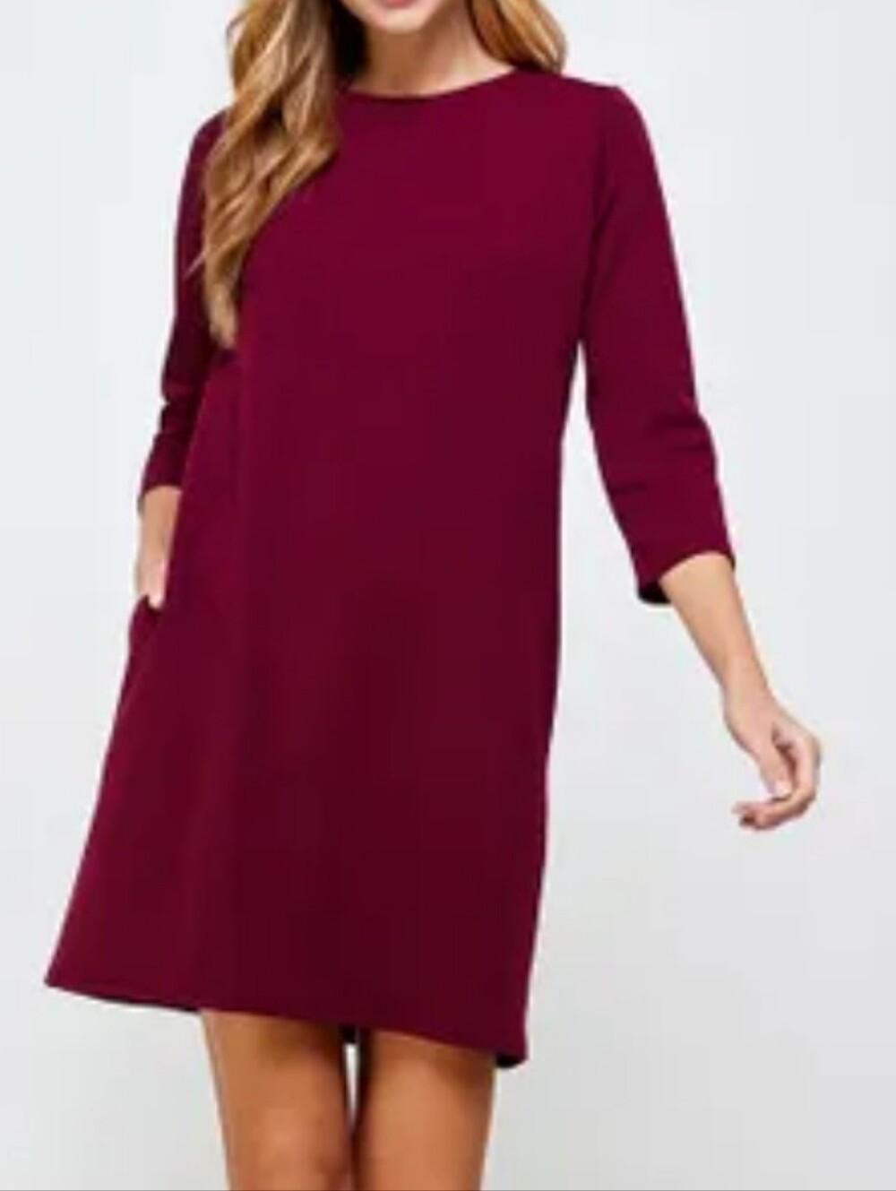 NEW! Sara Campbell Pleat Back Cashmere-Wool Sweater Knit Dress Size L